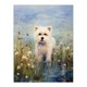image 3 of West Highland Terrier Claude Monet Style Dog Black Framed Wall Art Print A4