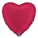 image 1 of Satin Cherry Red Heart Shape Foil Helium Balloon 46cm / 18 in