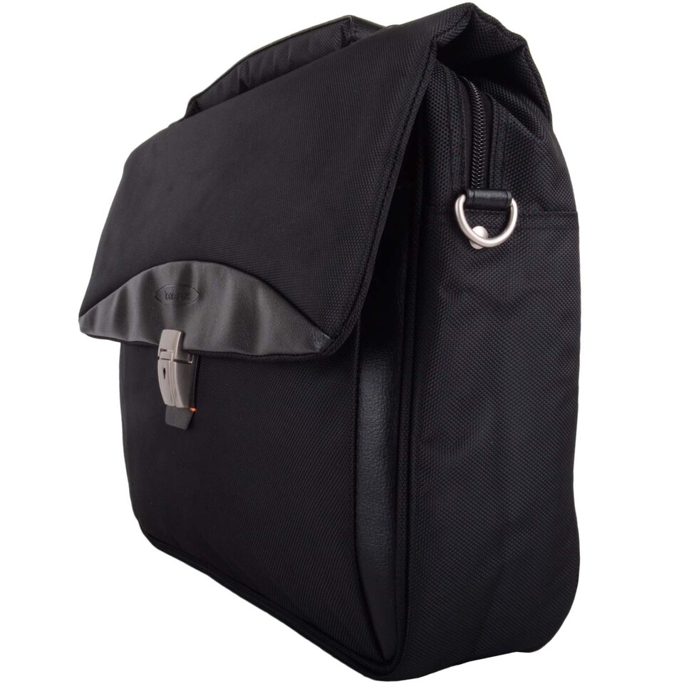 image 1 of Lorenz Large Nylon Business / Travel / Work / Laptop Case / Shoulder Bag | Black | Black