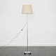 image 1 of ValueLights Charlie Chrome Floor Lamp Cream Taper Shade & Bulb 