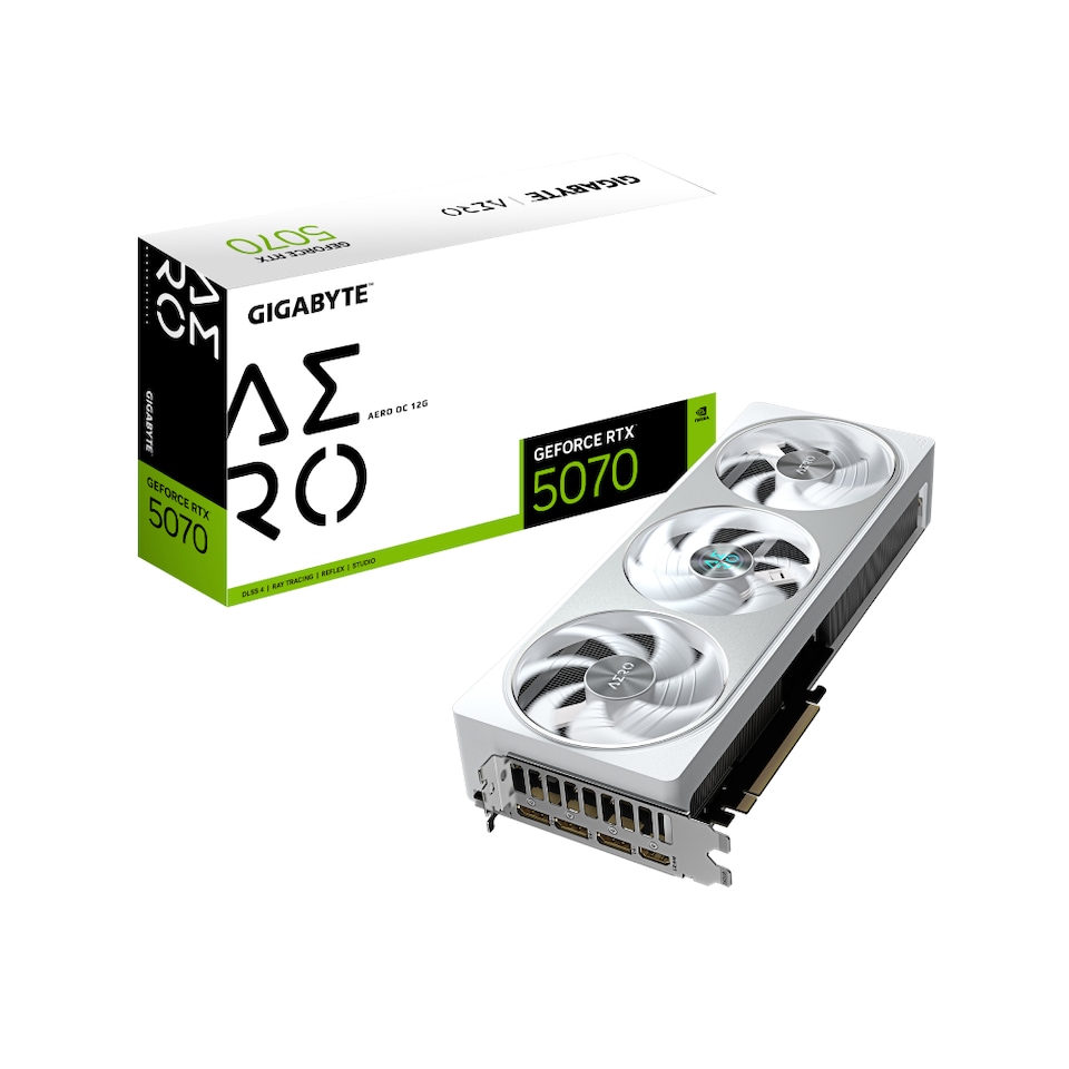 image 1 of GIGABYTE GeForce RTX 5070 AERO OC 12GB GDDR7 Graphics Card