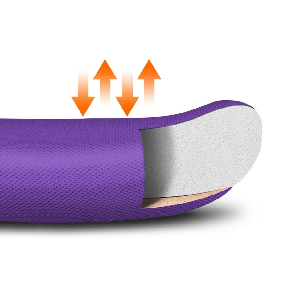 image 1 of Yaheetech Ergonomic Mesh Office Chair Mid-Back 360° Rolling Casters | Purple