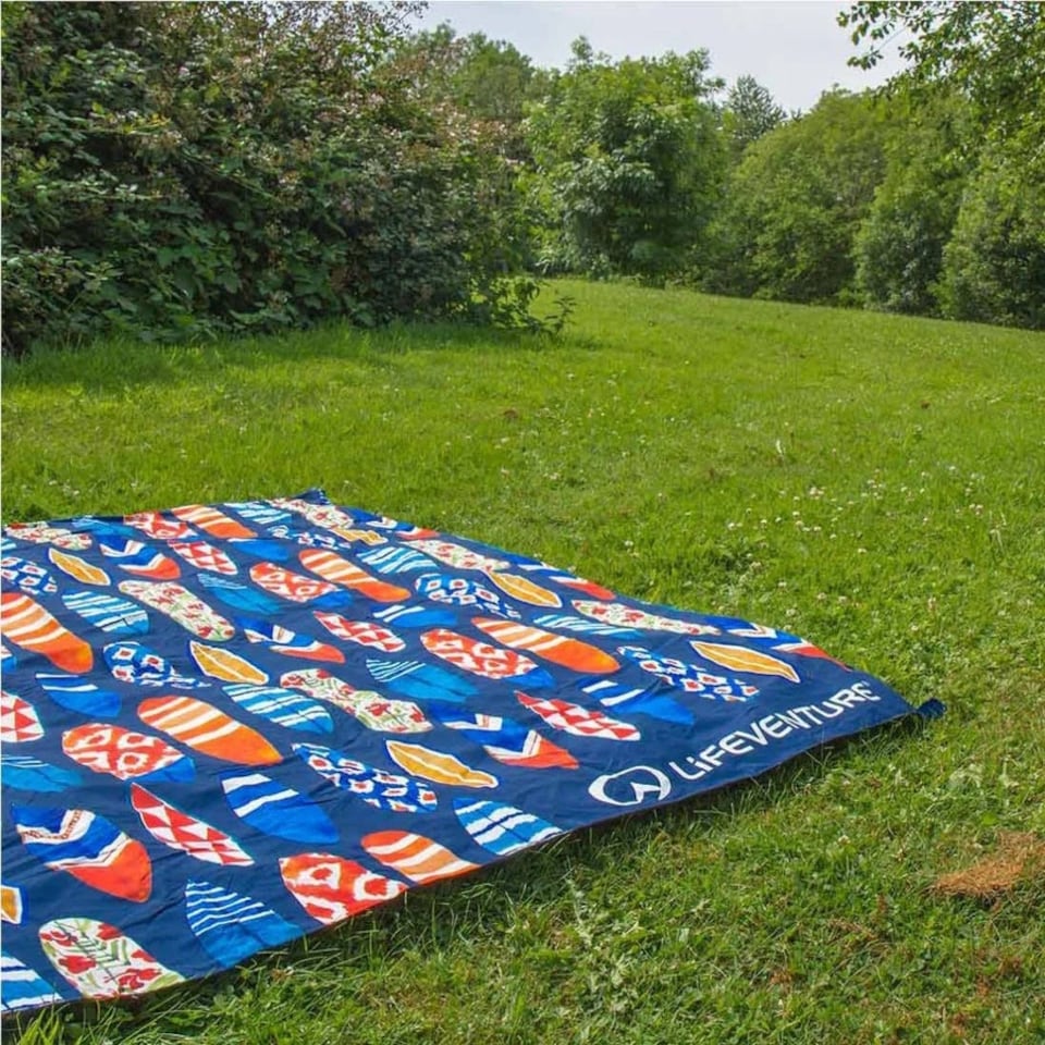 image 1 of Lifeventure Waterproof Picnic Blanket 150 x 150cm - Surfboards Multi | 150 x 150cm
