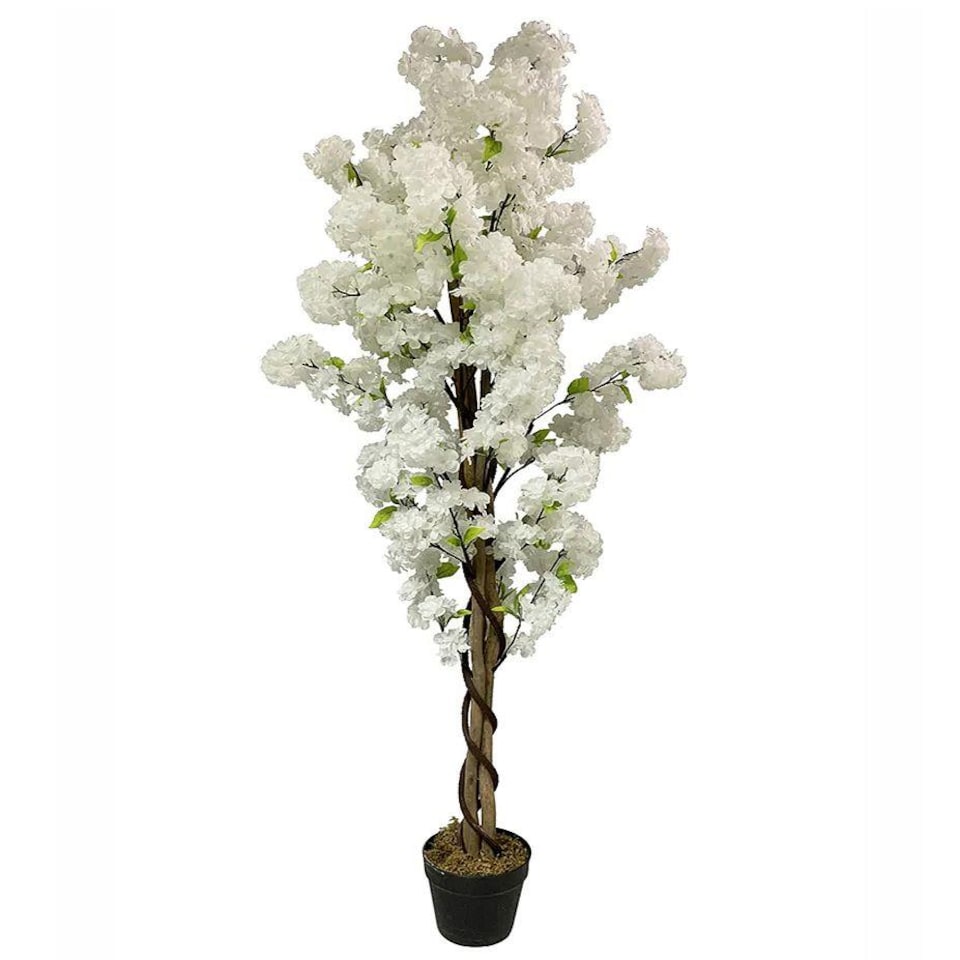 image 1 of 150cm Artificial White Blossom Tree