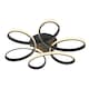 image 1 of Modern Ceiling Light LED Semi Flush Mount Ceiling Fixture Black 43cm