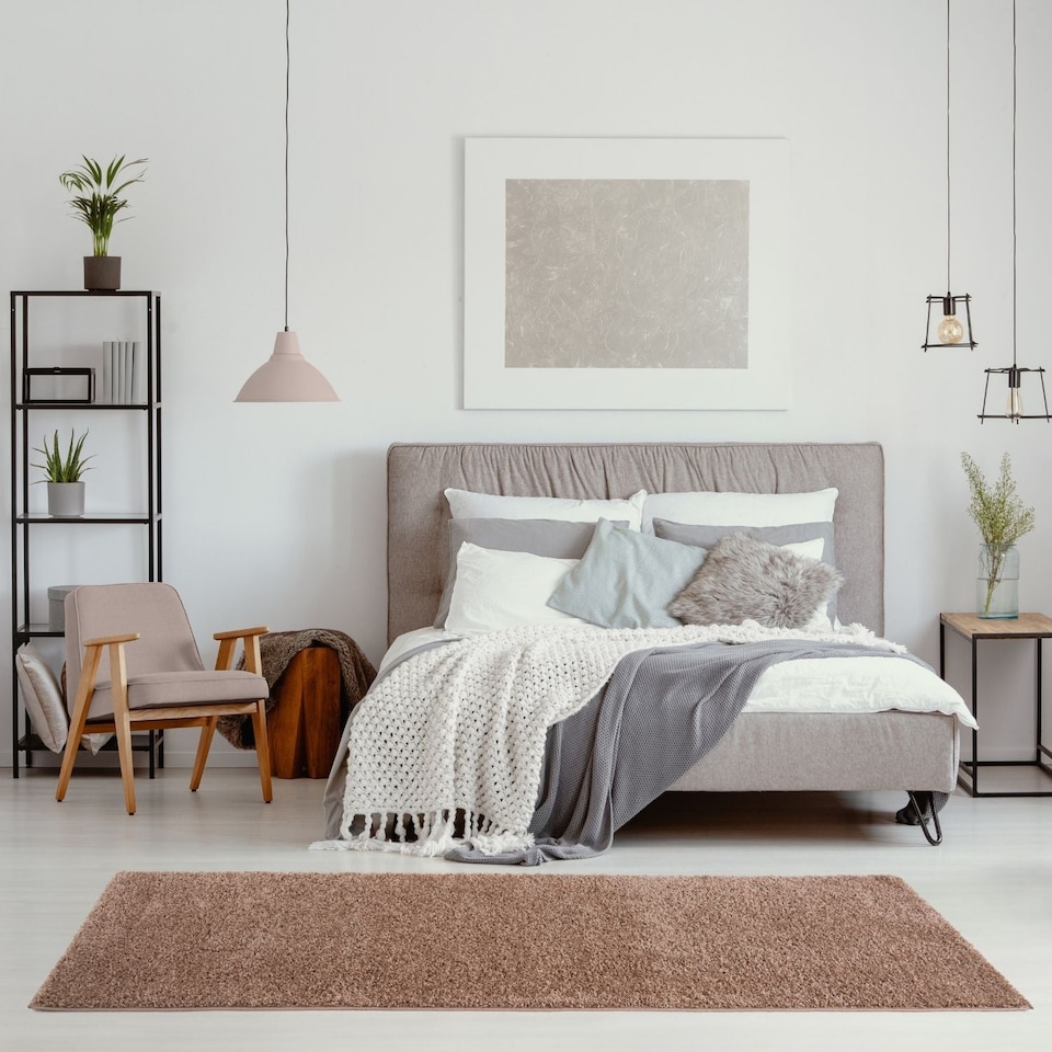image 1 of The Rugs Myshaggy Collection Plain Soft High Pile Shaggy Floor Rugs and Runners Living Room Bedroom