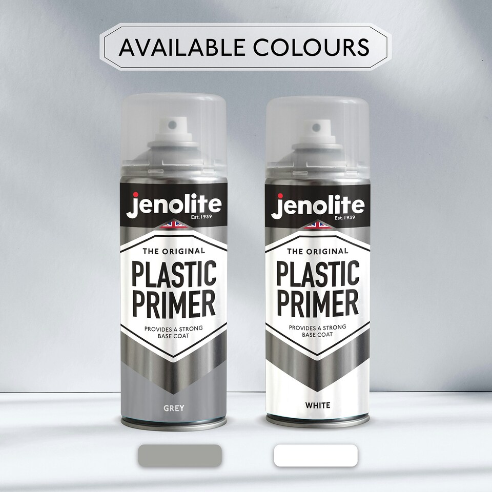 image 1 of Jenolite Premium Plastic Primer Spray - Grey - 400ml - 3-Pack