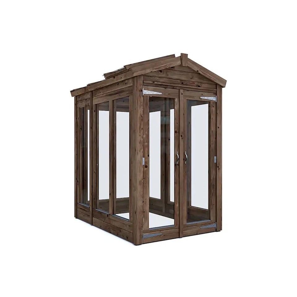image 1 of Dunster House Growzilla Wooden Greenhouse W1.2m x D1.8m / W4' x D6' with 4mm Glass and Automatic Vent Opener