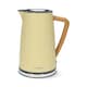 image 1 of Nedis 1.7L Soft Touch Jug Kettle with Wood Effect Handle, Overheat Protection, Removeable Filter, 2.2KW - Matte Soft Yellow
