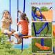 image 5 of Outsunny 4 in 1 Metal Kids Swing Set w/ Double Swings, Glider, Slide, Ladder