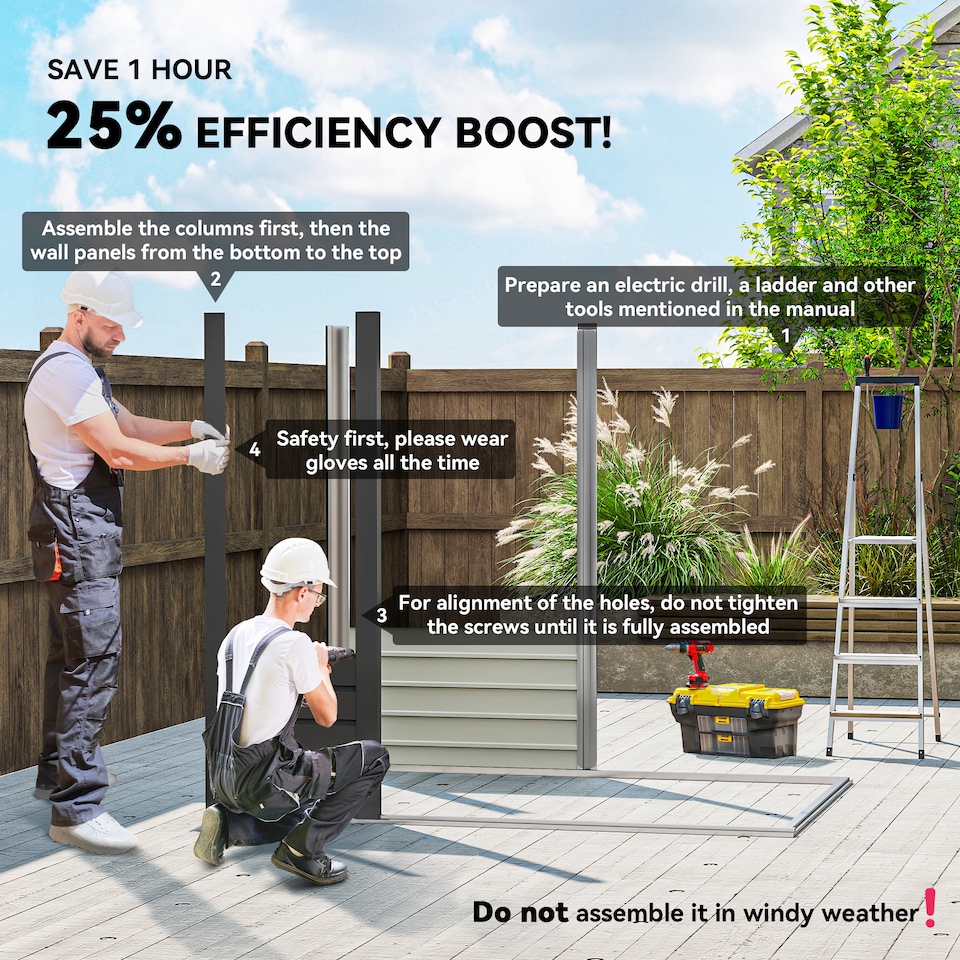 image 1 of Outsunny 6.3 x 4.3FT Garden Shed, Galvanised Metal Shed, Easy to Assemble, Outdoor Tool Storage Shed with Pent Roof, Lockable Door and 2 Vents, Grey | Grey | 1