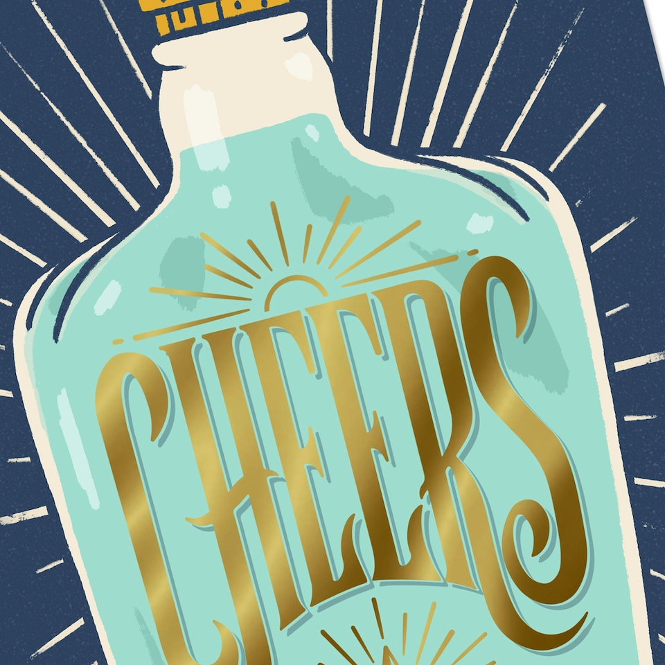 image 1 of Cheers to You' Design Video Greetings Birthday Card