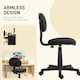 image 5 of HOMCOM Armless Office Chair with Adjustable Height 360° Swivel Wheels Black