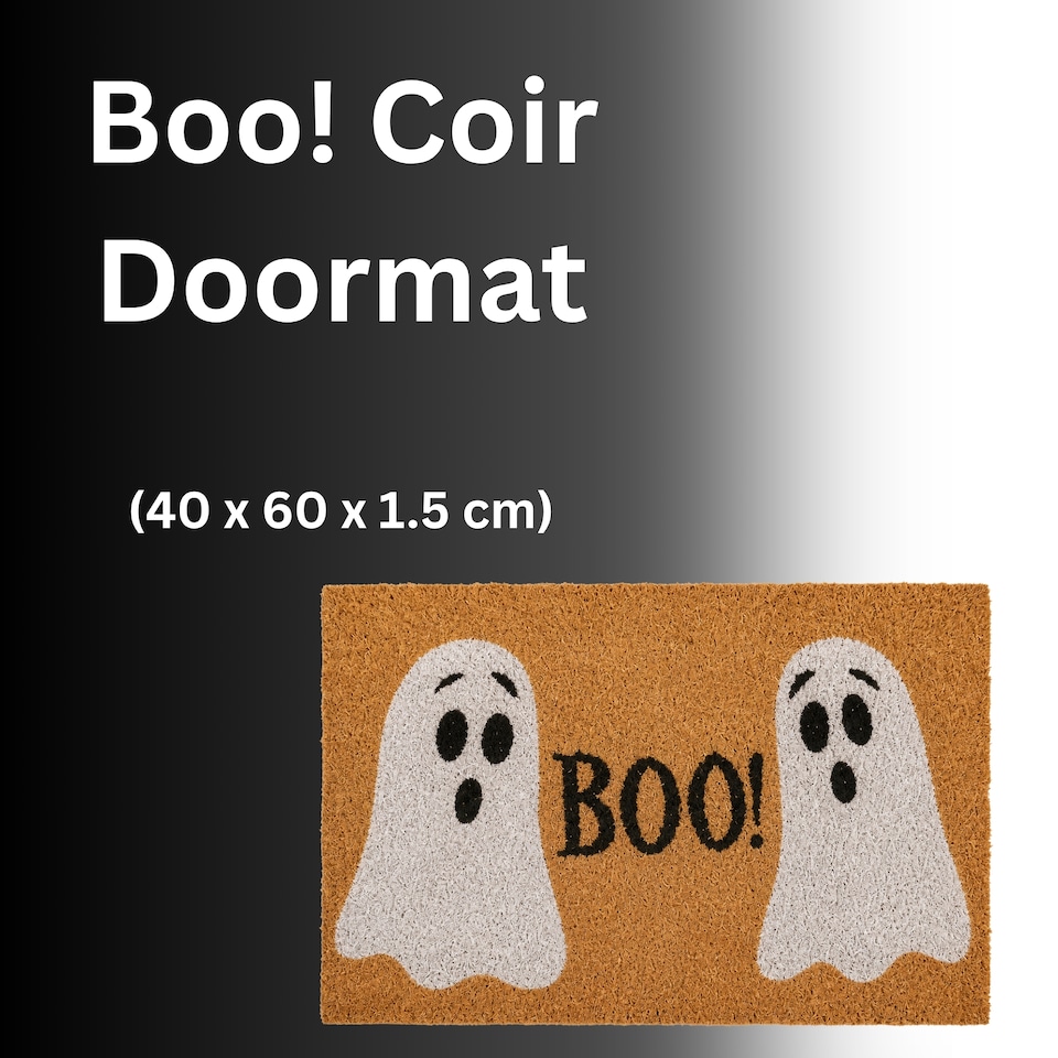image 1 of 40x60cm Halloween Ghost Non Slip Coir Door Mat