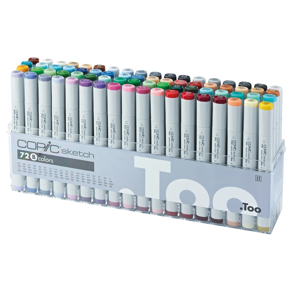 Copic Sketch Set B, Multicoloured, 72 Pens