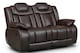 image 3 of Faux Leather Brown 2 Seater Manual Recliner Sofa TOLEDO