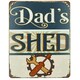 image 4 of Retro Hanging 'Dad's Shed' Metal Sign Garage/Home PrePunched Holes 20x25cm