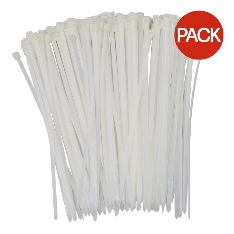 Lyvia Cable Ties (Pack Of 100) - White - 37cm x 7.6mm