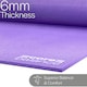 image 3 of Non Slip Yoga Mat (6mm Thick) - Purple