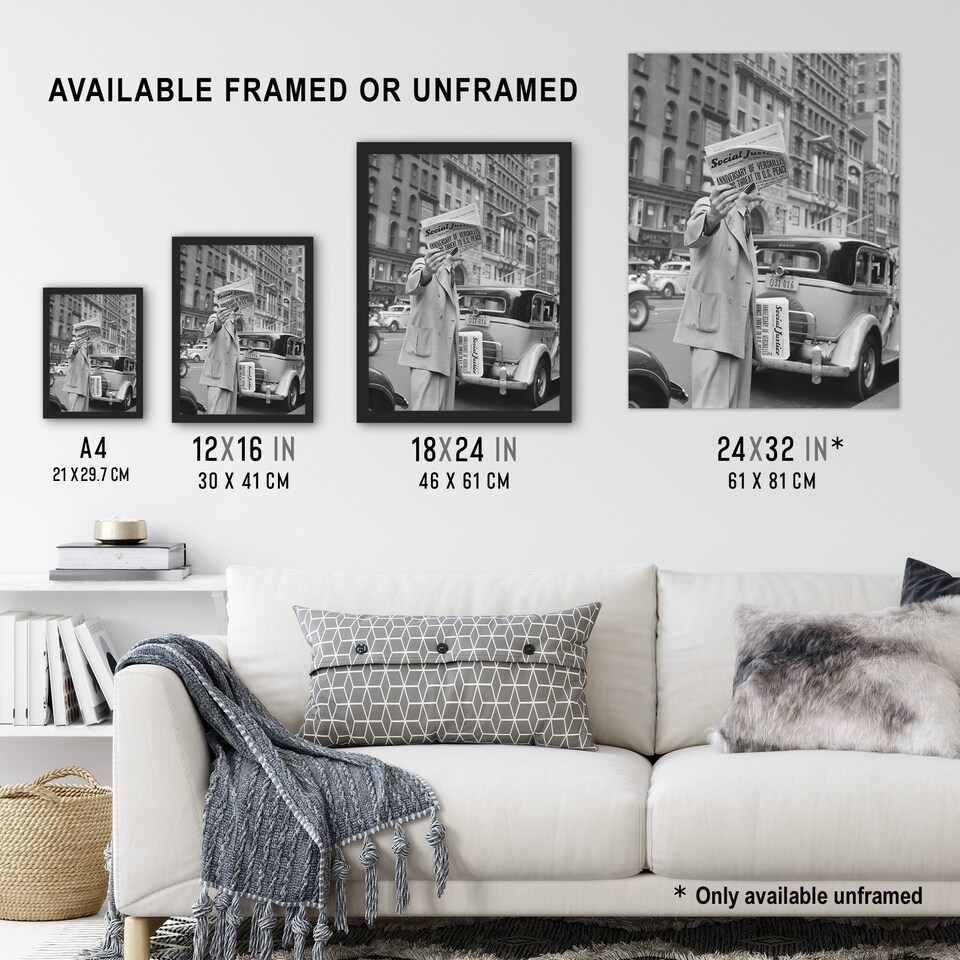 image 1 of Social Justice Newsboy Dorothea Lange Huge Wall Art Poster Print 24X32"