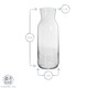 image 3 of Argon Tableware Brocca Glass Carafe - 1.2 Litre