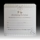image 3 of Pack of 10 White Booties Christening Invitations