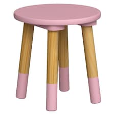 Kids Wooden Stool Seat Round Chair Toddlers Kids Small Children Home Nursery | Pink | 1 Pink