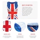image 2 of Union Jack Dress & Glitter Fascinator Hat Headband | Red | XL