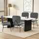 image 6 of COSTWAY Upholstered Accent Chair Reading Chair Grey Grey
