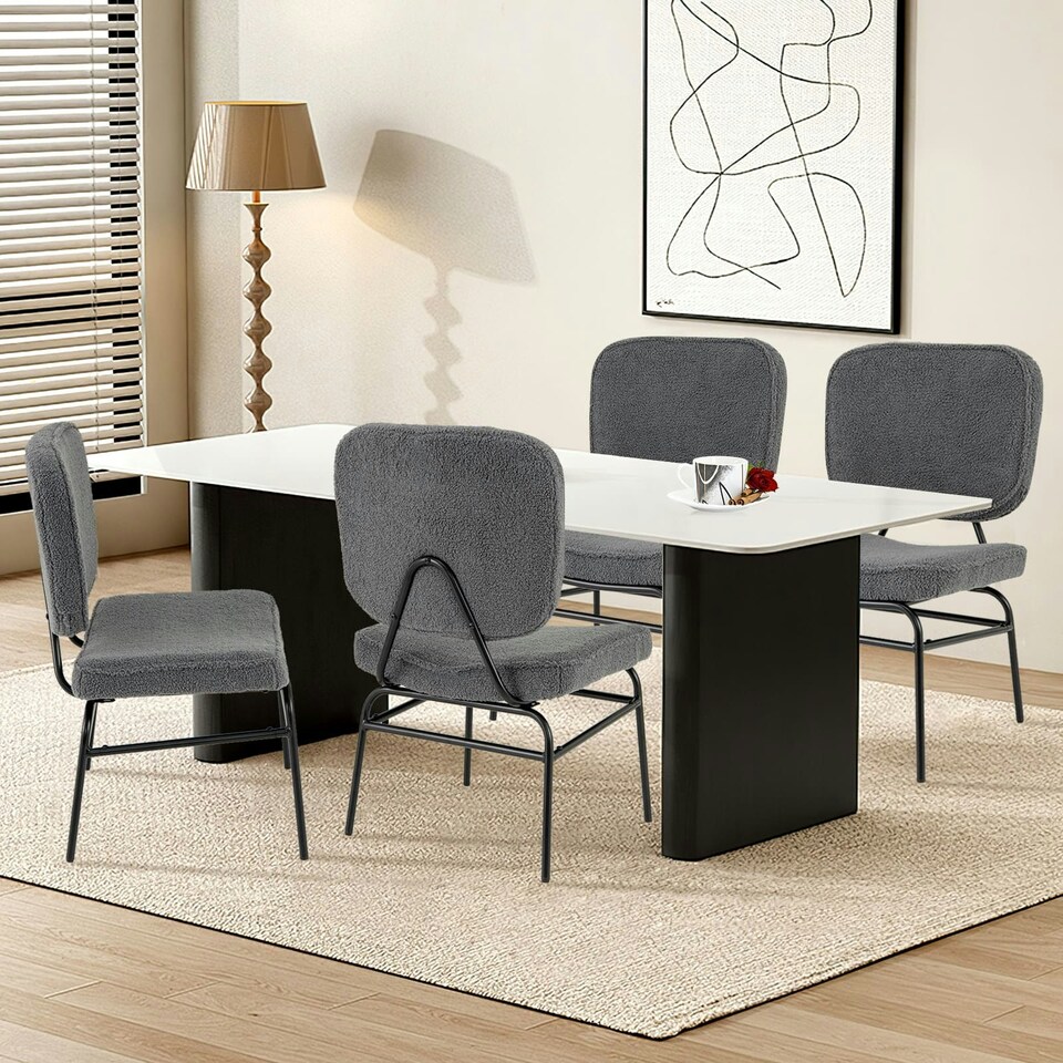 image 1 of COSTWAY Upholstered Accent Chair Reading Chair Grey Grey