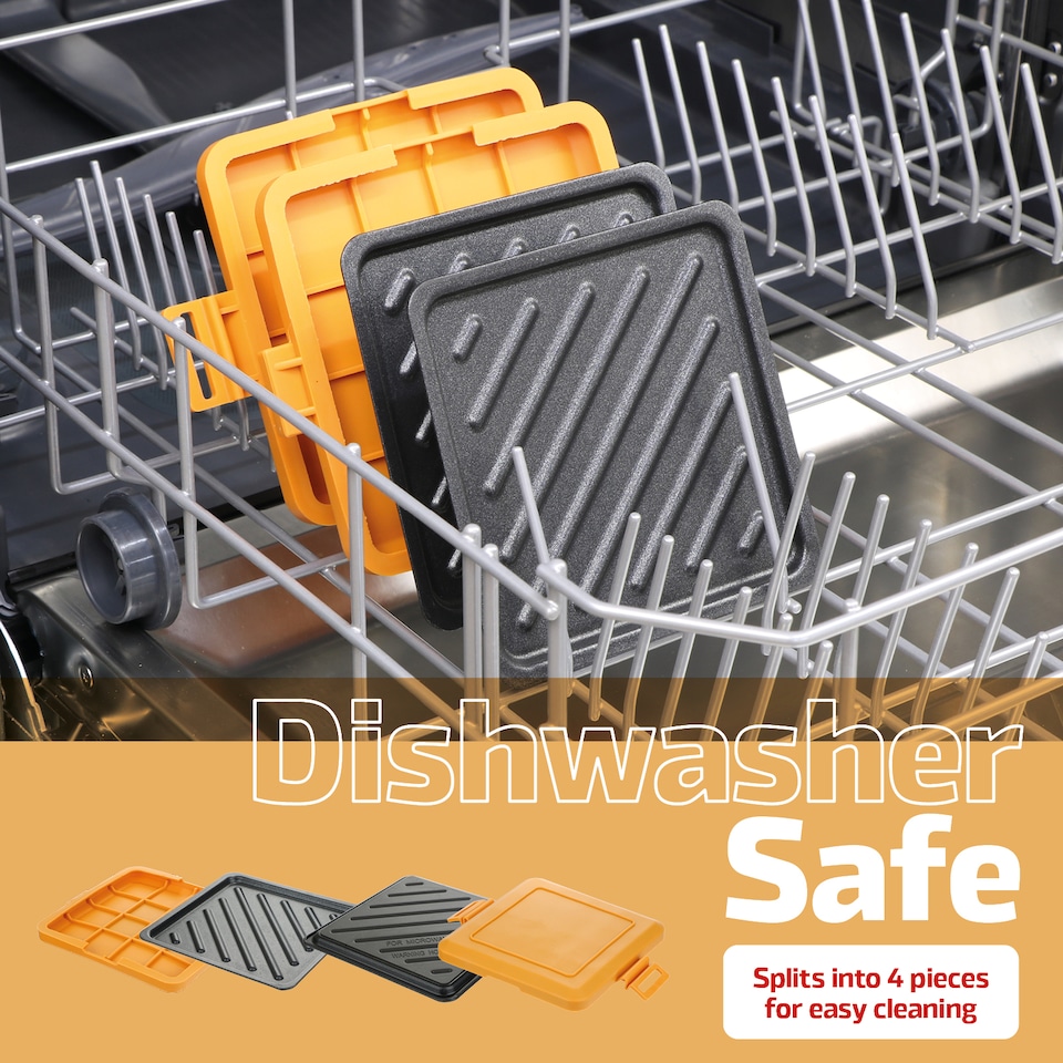 image 1 of SPARES2GO Microwave Toastie Maker Sandwich Grill Microwaveable Grilled Non-stick Silicone