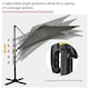 image 4 of Outsunny Square Cantilever Roma Parasol, 360-Degree Rotation, Grey