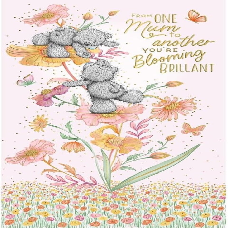 image 1 of Bears Climbing Flowers From One Mum To Another Mother's Day Card