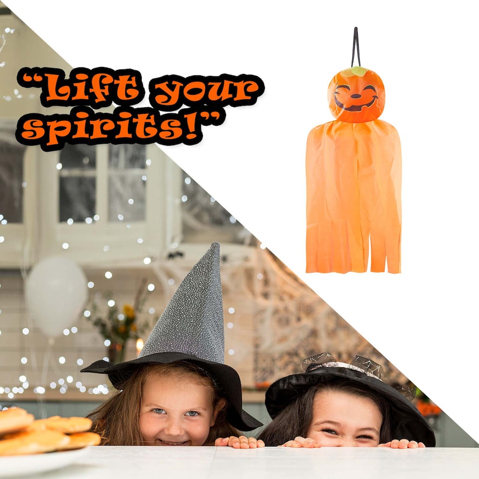 image 1 of vfm-estore Hanging Pumpkin Halloween Decoration, 90 x 39.5 cm