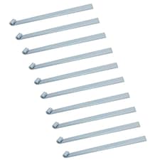 HD Strap Tailgate Straight Hinge for 12.5mm Pins 460mm Long Zinc Plated 10pc Silver