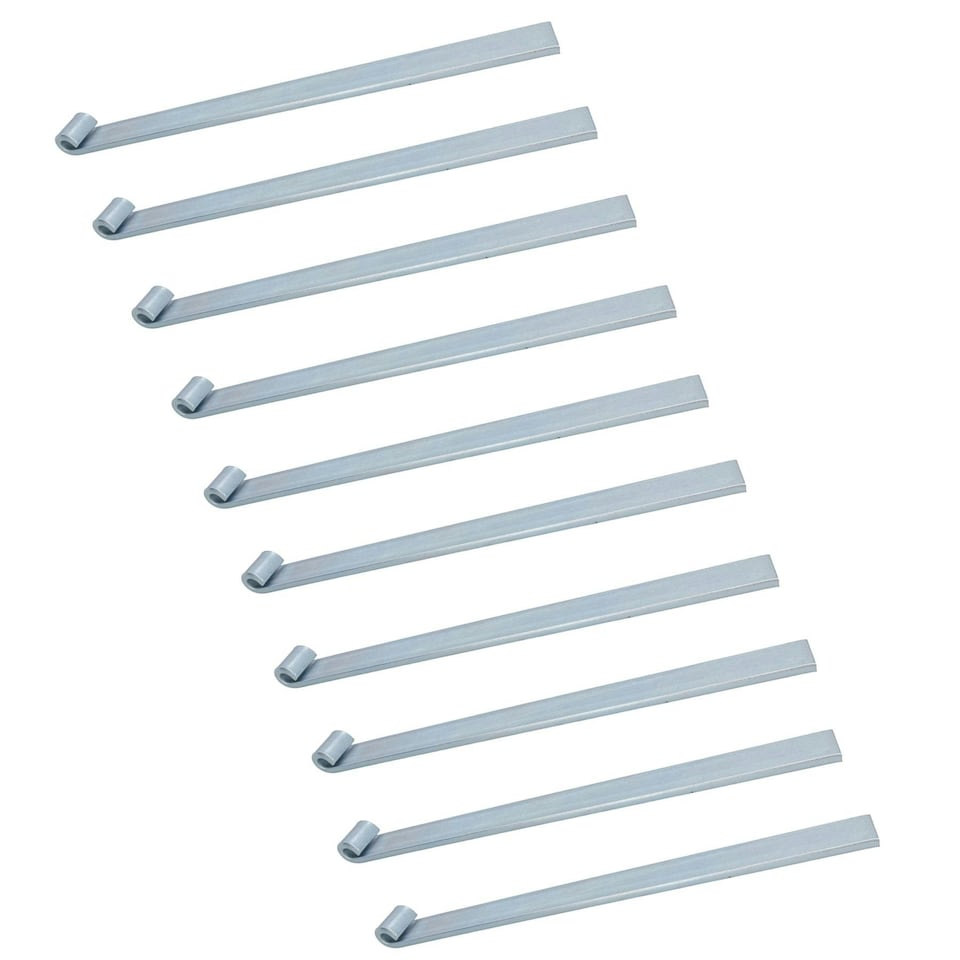 image 1 of HD Strap Tailgate Straight Hinge for 12.5mm Pins 460mm Long Zinc Plated 10pc Silver