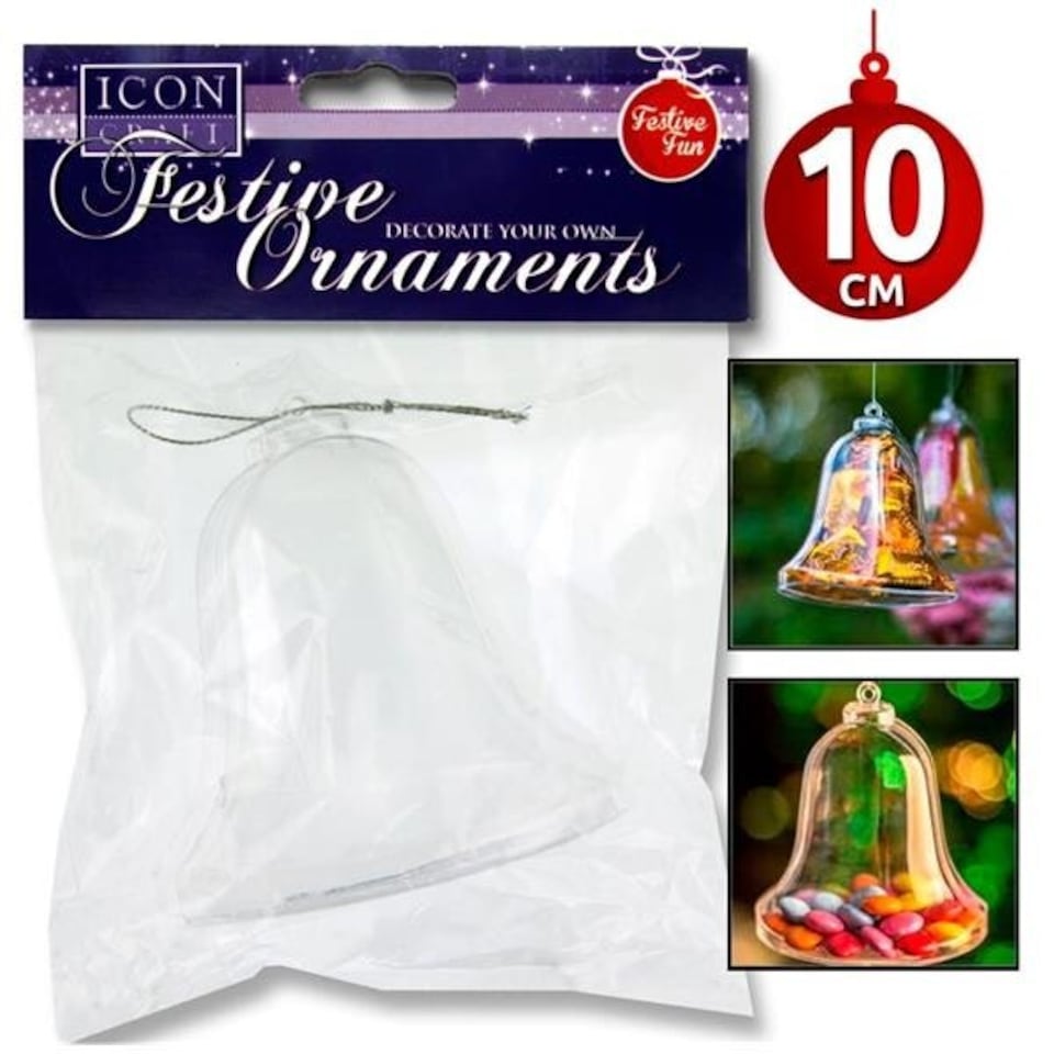image 1 of Decorate Your Own Christmas Bell 10cm by Icon Craft