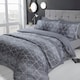 image 2 of Calvin Geometric Polycotton Duvet Cover Set with Pillowcase Grey | King