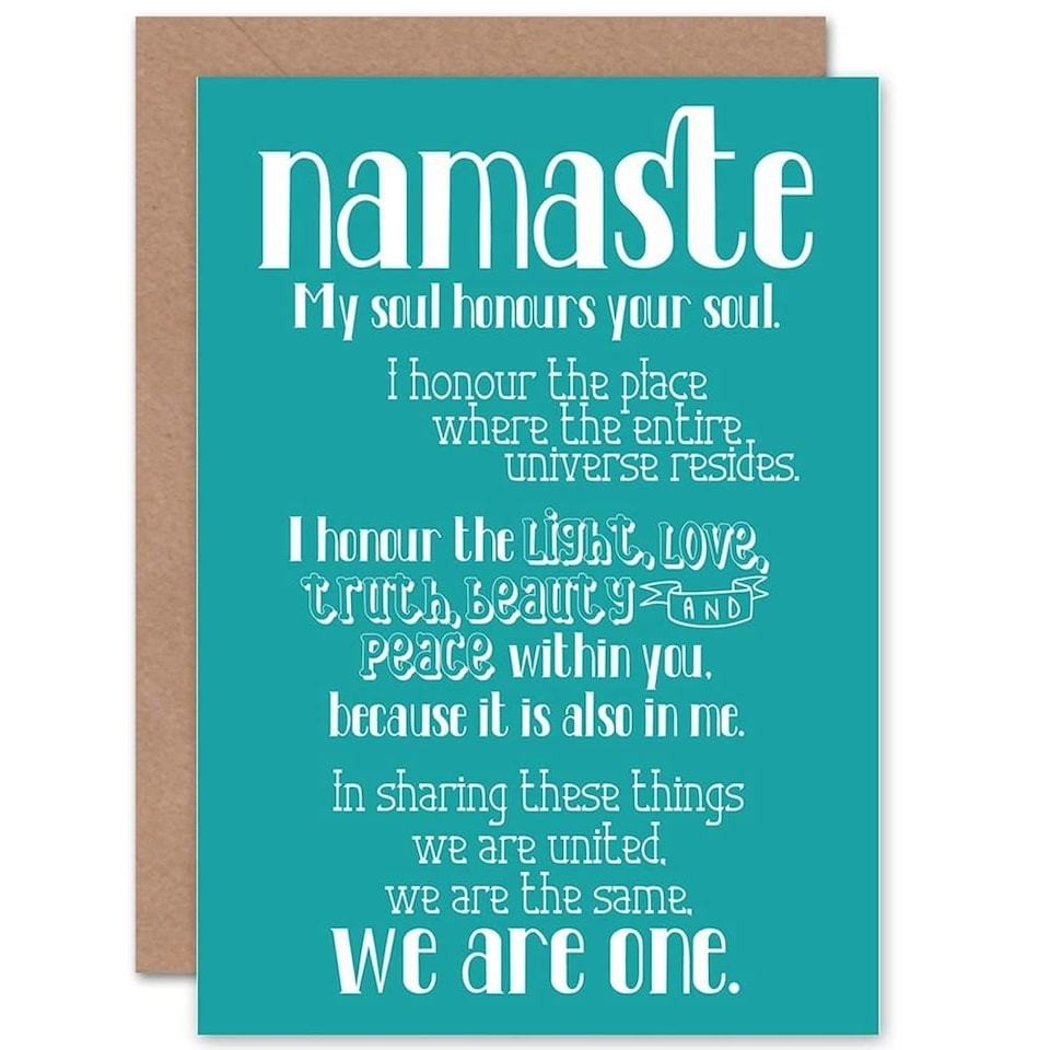 image 1 of Quote Typography Text Namaste Blueboard Quote Card