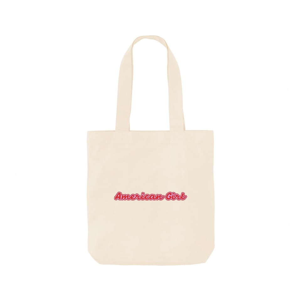 image 1 of American Girl Logo Tote Bag | Multi | Natural | 1