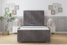 Sloomy Radcliffe Slate Naples Bed Frame With 50" Upholstered Headboard 4'6 Double