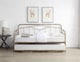 image 2 of Axton Single 3ft Day Bed Antique Bronze Metal Bed Frame | Bronze | Hand painted antique bronze finish | Single