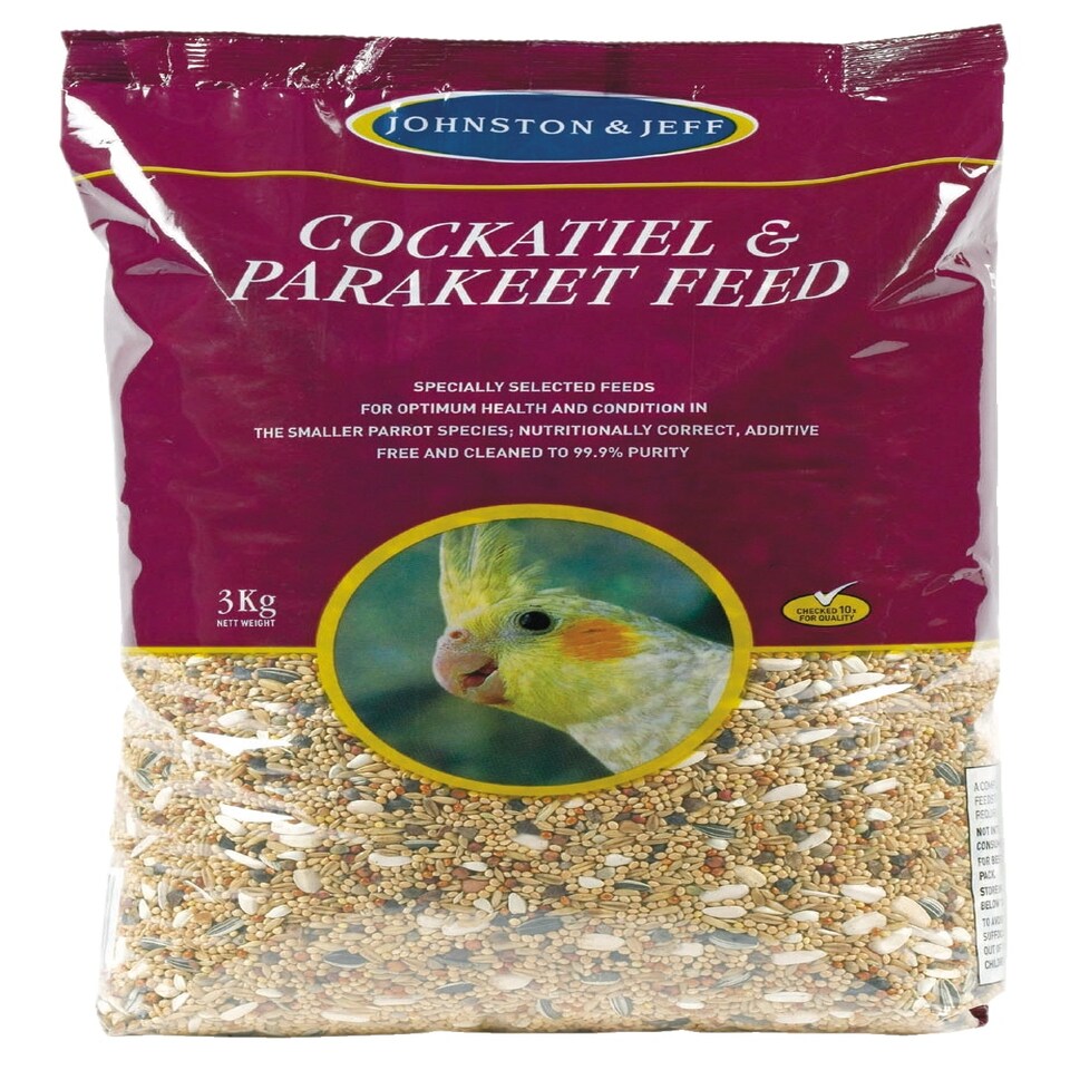 Johnston & Jeff Cockatiel & Parakeet Mix 3kg (Pack of 4)