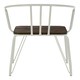 image 4 of Interiors by Premier White Metal and Elm Wood Arm Chair, Accent Dining Arm Chair, Versatile Wooden Chair for Home, Office, Lounge
