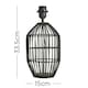 image 3 of ValueLights Contemporary Matt Black Rattan Cylinder Table Lamp Base