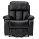 image 2 of Chester Single Motor Rise Recliner Bonded Leather Heat & Massage Chair (Black)