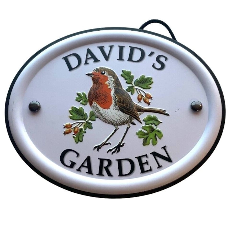 Decorative Bird Garden Sign - David