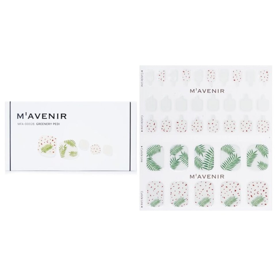 image 1 of Nail Sticker (patterned) - # Greenery Pedi - 36pcs Green
