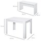 image 3 of HOMCOM 3 Pcs Modern Dining Table Set with Table 2 Bench Seats Compact
