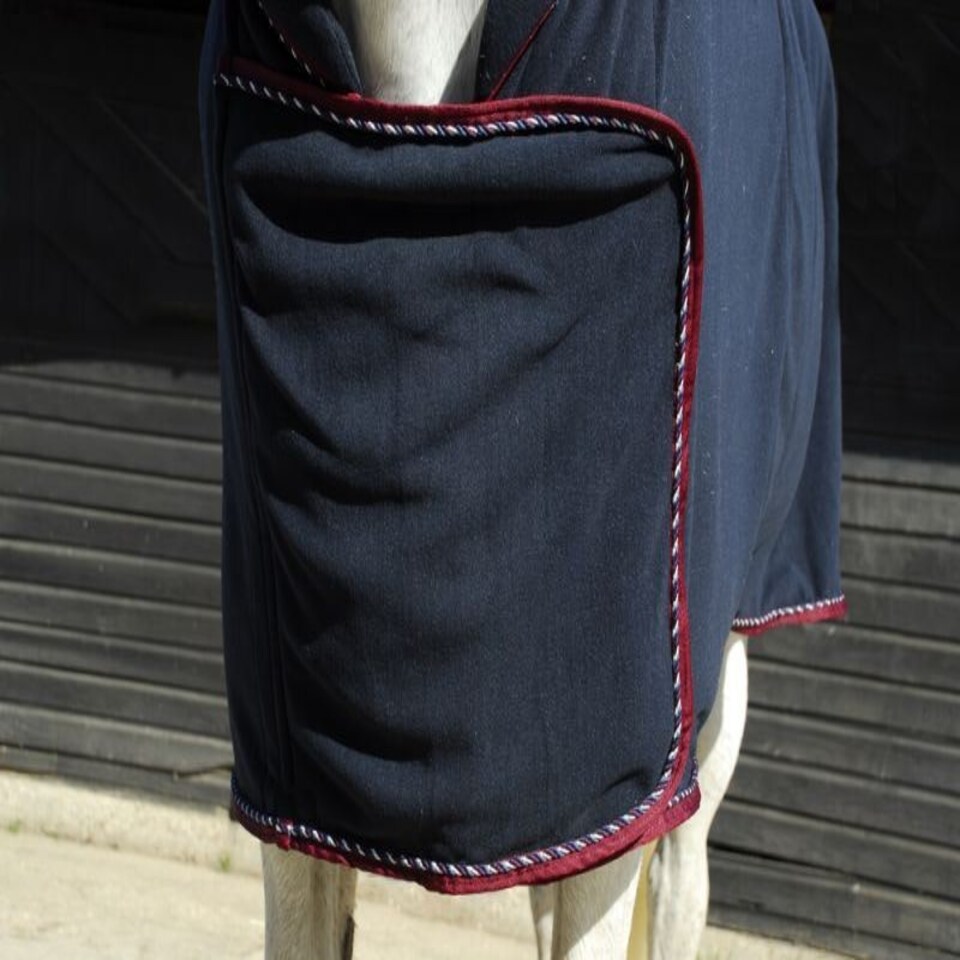 image 1 of Rhinegold Comfey Collar Fleece Rug Blue | Size: 6ft 0
Colour: Navy Blue